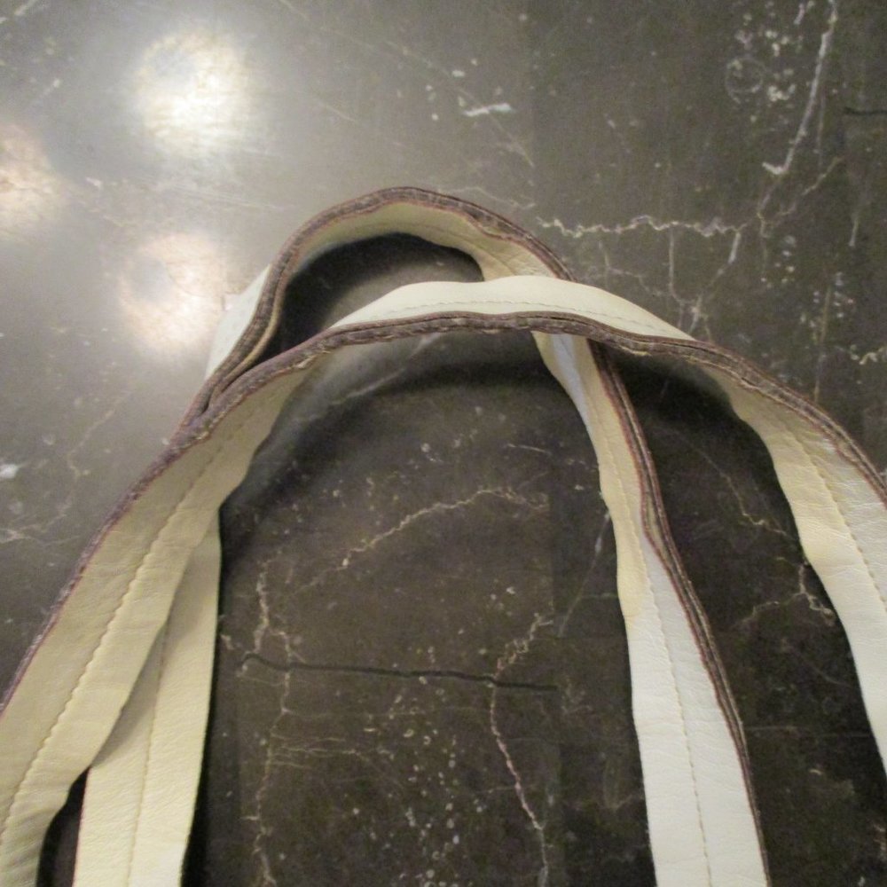 Cavalcanti Italian Leather Purse Bag Tote Cream - Picture 6 of 13